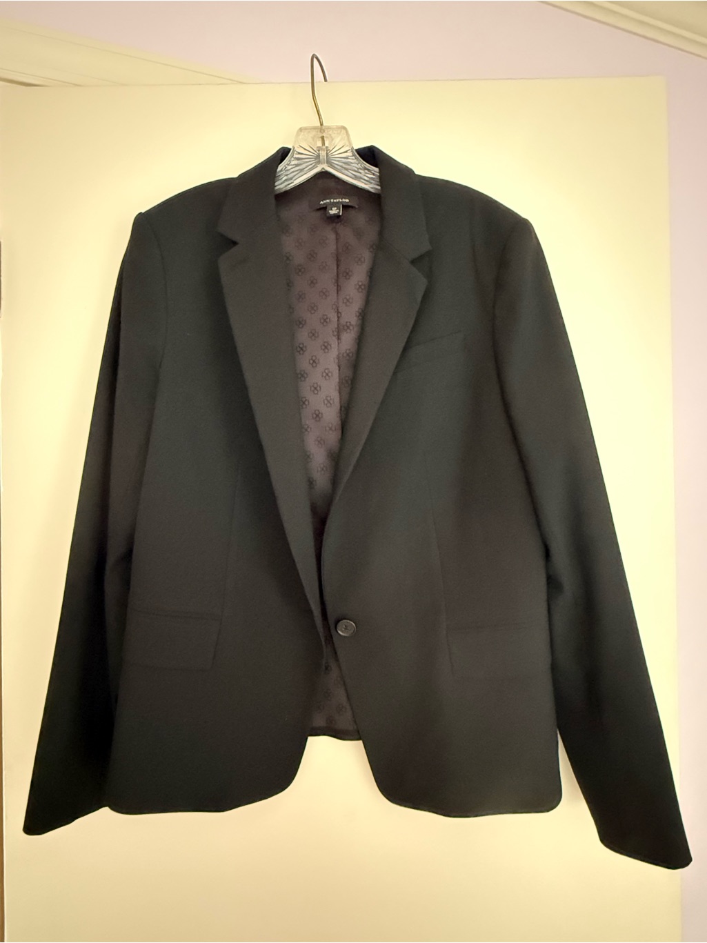 Ann Taylor Black Single-Button Men's Blazer